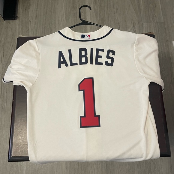 New Nike Atlanta Braves Ozzie Albies Replica Jersey Size Small - Picture 7 of 8
